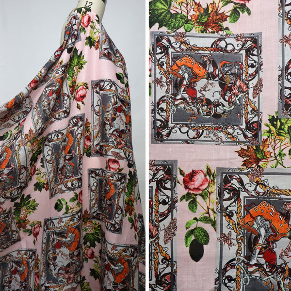 *Cloth Edit Exclusive ~ 100% Ramie 'Alice's Looking Glass' *Last Piece 3.75m